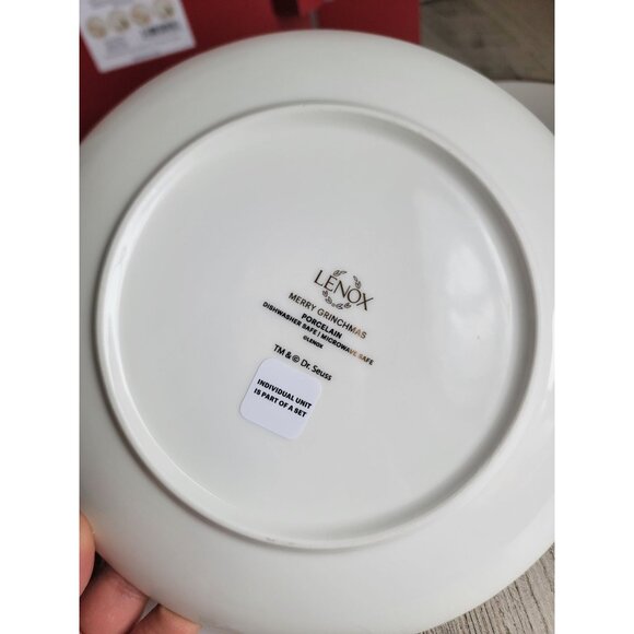 Lenox Merry Grinchmas Accent plates salad Xmas set Cindy lou - Picture 6 of 6